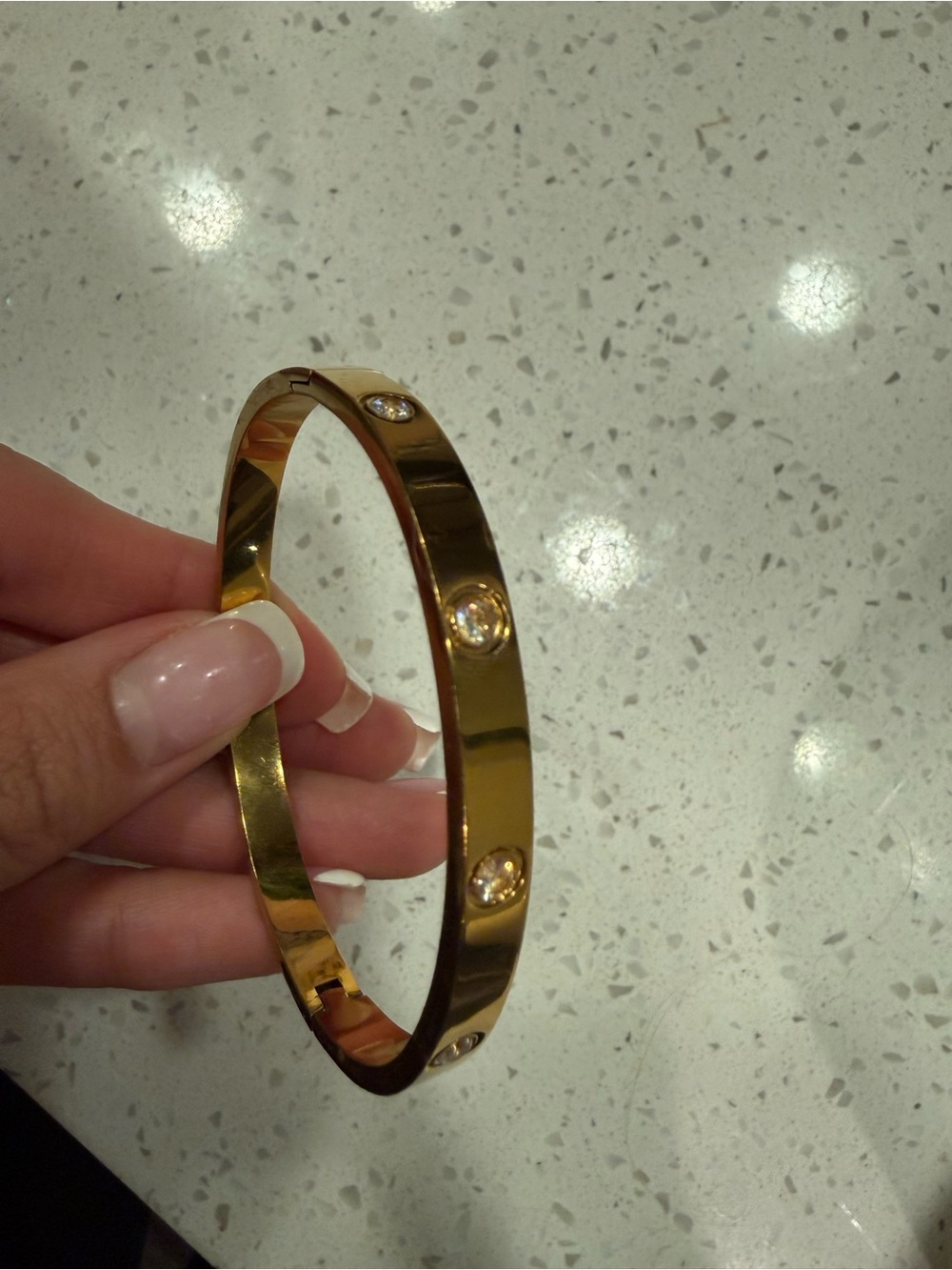 Gold Crystal-Accent Bangle Bracelet - Women Jewelry